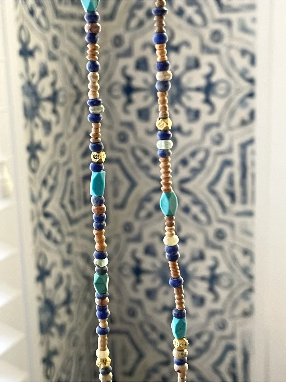 Chan Luu boho mixed beaded necklace faux turquoise - Picture 8 of 12